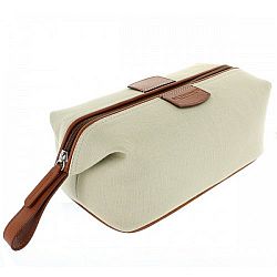 Geantă din piele si pânză - bej