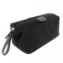 Geantă din piele si pânză - neagră